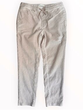 PACT Corduroy Jogger Pants Women’s Size Large Lounge Wear Cream Beigem